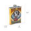 Hair of the Dog Whiskey Stainless Steel 8 oz Liquor Flask